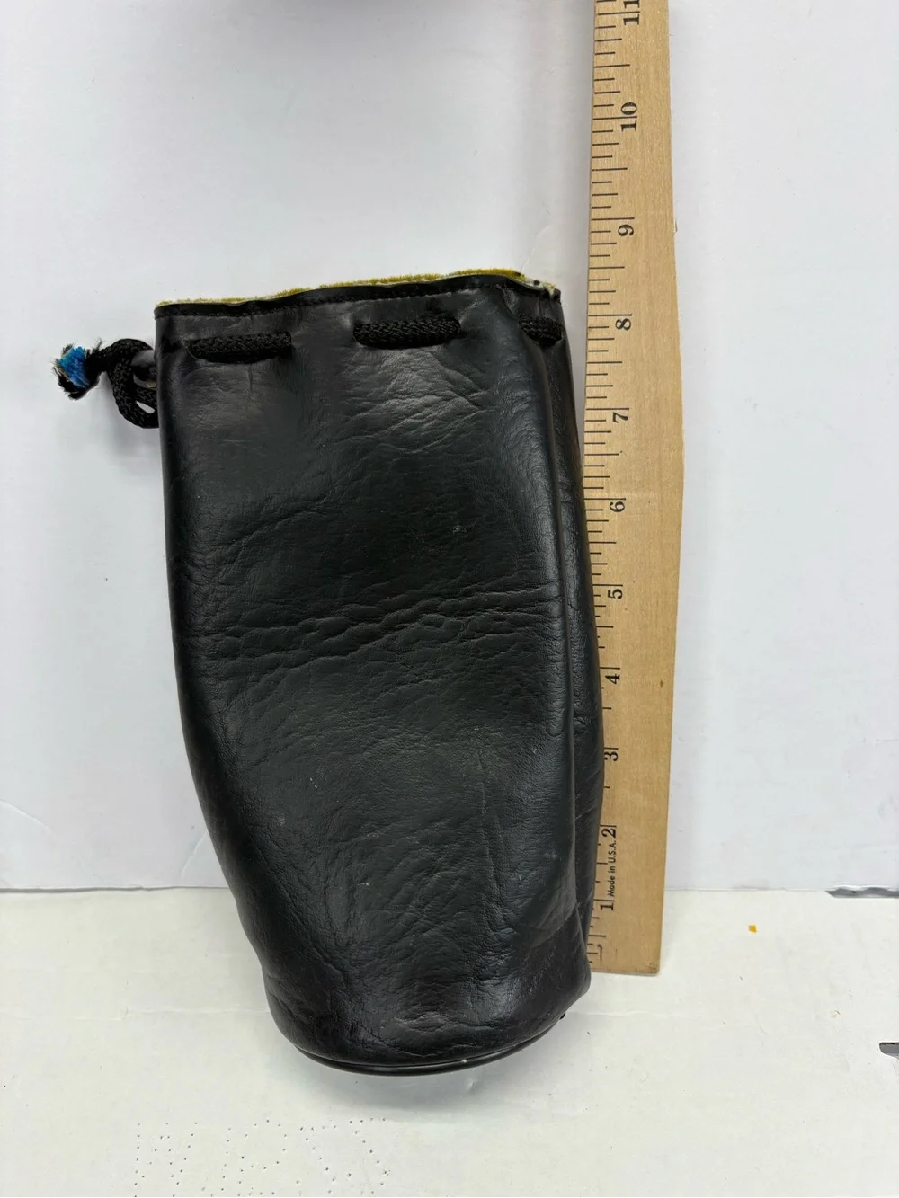 Vintage Camera Lens Bag Black Drawstring Pouch Soft Padded Drawstring
